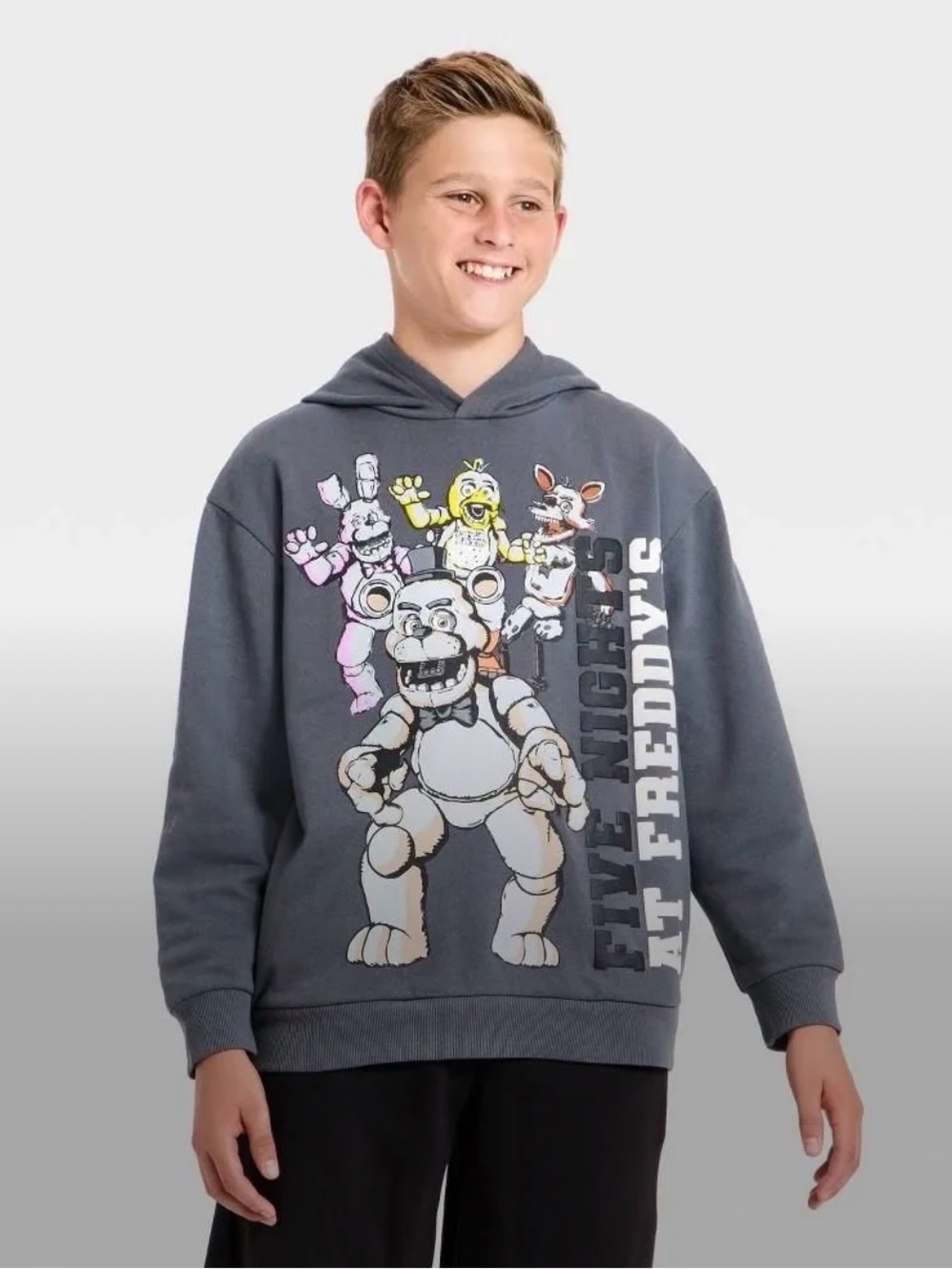 Five Nights of Freddy Kids' Gray Graphic Hoodie